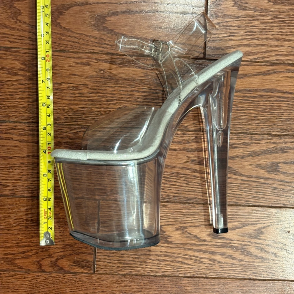New Pleasers Women’s Clear Platform Heels - Picture 5 of 5